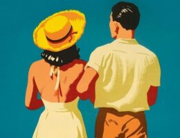 Sulla copertina di Amarsi di Elizabeth Jane Howard c'è l'illustrazione di una coppia di spalle che passeggia a braccetto