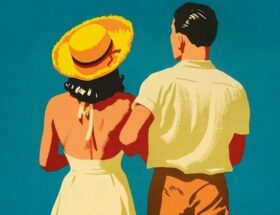 Sulla copertina di Amarsi di Elizabeth Jane Howard c'è l'illustrazione di una coppia di spalle che passeggia a braccetto